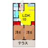 アロウヴェルデ 2LDKの間取り