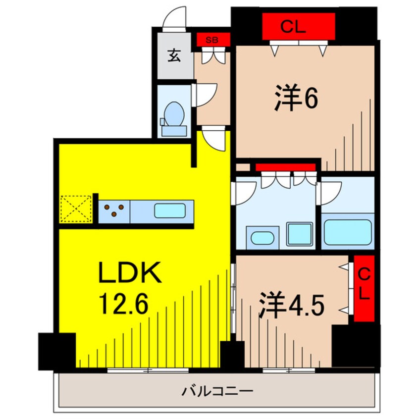 間取図 フュージョナル北綾瀬