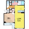アルフラット 1LDKの間取り