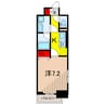 アグレアーブル　エモア 1Kの間取り