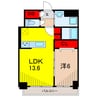 アグレアーブル　エモア 1LDKの間取り