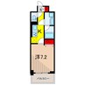 アグレアーブル　エモア 1Kの間取り
