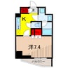 COCO-CHILL KAMEARI 1Kの間取り