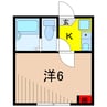 シャンテ綾瀬 1Kの間取り