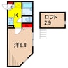 Pontd`OrⅡ 1Kの間取り