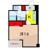 D-room綾瀬 1Kの間取り
