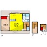 Casa Del Fortuna 1LDKの間取り