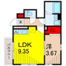 シャルム・y 1LDKの間取り