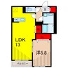 グレイスビレッヂ 1LDKの間取り