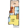フェリーチェ中川 1LDKの間取り