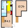 カーサ・ドルチェ 1Rの間取り