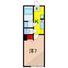 アースお花茶屋 1Kの間取り