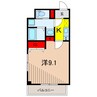 b`CASA　TAK綾瀬 1Kの間取り
