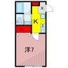 グランドール亀有VⅡ 1Kの間取り