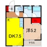 ハイツ新宿 1DKの間取り