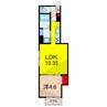 グラナーデ新宿 1LDKの間取り