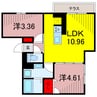 グラナーデ新宿 2LDKの間取り