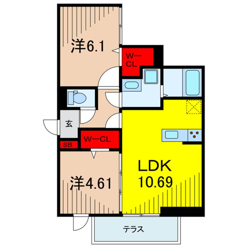 間取図 仮）D-room堀切1丁目