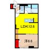 グラナーデ西加平 1LDKの間取り