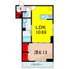 レクシア一ツ家 1LDKの間取り