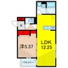 レクシア一ツ家 1LDKの間取り