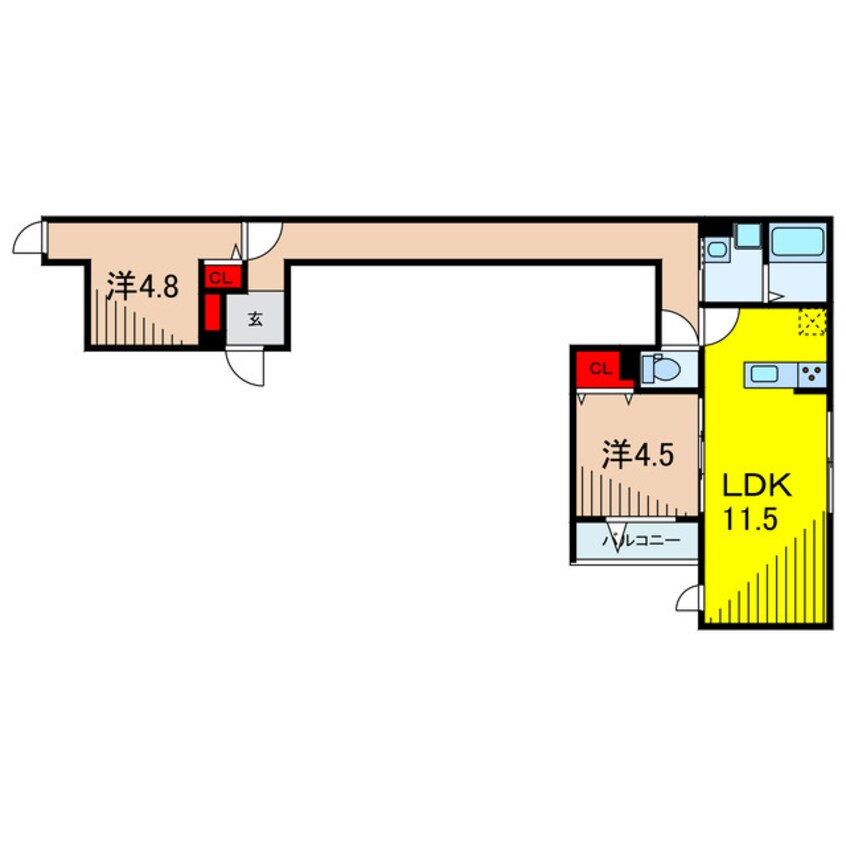 間取図 仮）葛飾区西亀有3丁目PJ