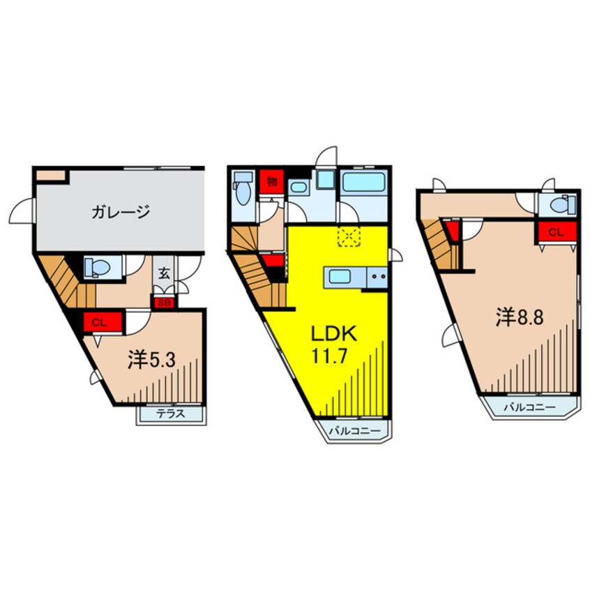 間取図 足立区中川3丁目戸建住宅