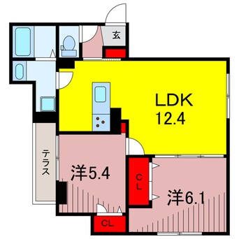 間取図 グラナーデ南花畑