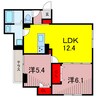 グラナーデ南花畑 2LDKの間取り