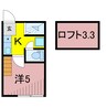 BIG-A 1Kの間取り