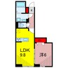 グラナーデ六町Ⅱ 1LDKの間取り