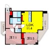 クレストコート綾瀬 2LDKの間取り