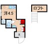 桂ビル 1Rの間取り