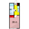 マロンフラッツ北綾瀬 1Kの間取り