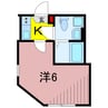 Contrail六町 1Kの間取り