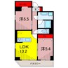 lunaire六町 2LDKの間取り