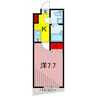グランシャレー青砥 1Kの間取り