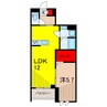 セレスティア六町Ⅱ 1LDKの間取り