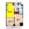 ルーブル綾瀬 2DKの間取り