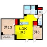セレスティア南花畑Ⅲ 2LDKの間取り