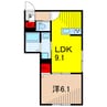 仮称）D-ROOM青井3丁目PJ　A棟 1LDKの間取り