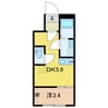 コンフォール高柳 1DKの間取り