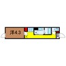 RESIBA AYASE 1Kの間取り