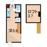 ハーモニーテラス西亀有Ⅲ 1Rの間取り