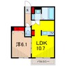 ネコットマリー 1LDKの間取り