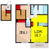 ネコットマリー 1LDKの間取り