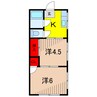 タイムズマンション 2Kの間取り