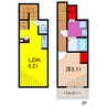 カインドネス亀有 1LDKの間取り