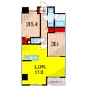 Une Lumiere 2LDKの間取り