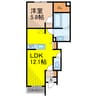 (仮称）足立区六木３丁目計画 1LDKの間取り